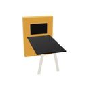 Screenshare Table (Leg Colour: Wit (RAL 9010) | Decor Colour: Zwart | Manufacturer: Markant | Range: Rhapsody | Material Colour: 400 | Priceclass: Stofgroep 1)