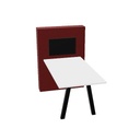 Screenshare tafel (Pootkleur : Zwart (RAL 9005) | Decorkleur: Wit | Fabrikant: Markant | Range: Rhapsody | Material colour: 201 | Prijsklasse: Stofgroep 1)