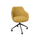 Rome Chair Swivel wheels (Range: 9 - Rhapsody | Colour: 402 | Priceclass: Fabric range 1 | Frame colour: Black)