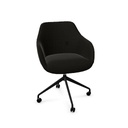 Rome Chair Swivel wheels (Range: 78 - Mistral | Colour: 502 | Priceclass: Fabric range 1 | Frame colour: Black)