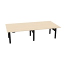 Workways sit-stand (Size: 280x140 cm | Worktop colour: 0E - light oak | Legs: Black)