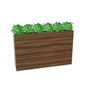 Plantenbak vrijstaand 160 x 40 (Planten weergeven: Ja | Kleur: EP - Caramel Walnut)