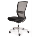 Autobalance, task chair mesh back, without armrest, aluminium base, black fabric seat